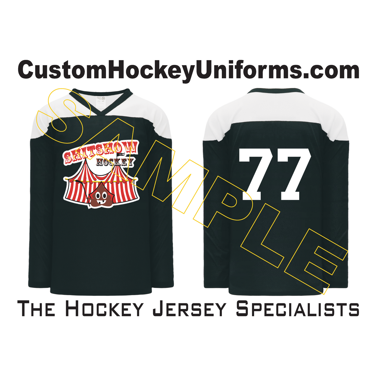お得な情報満載 Hockey Shitshow Black Practice Hockey Custom (H6100-221) シャツ