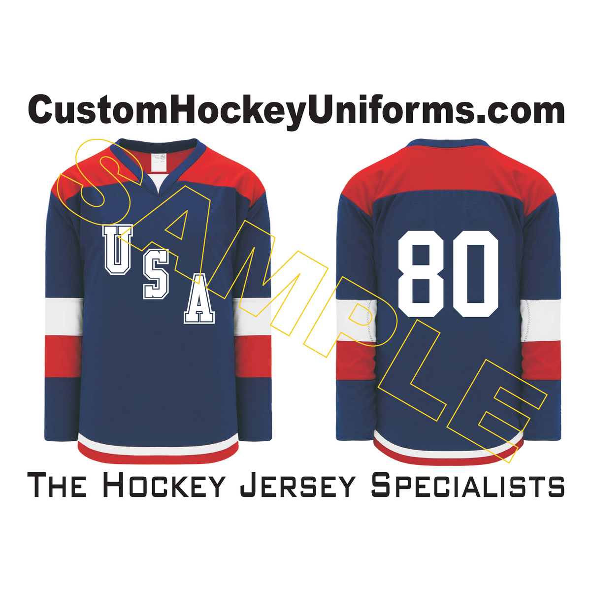 Usa custom hockey jersey Clearance