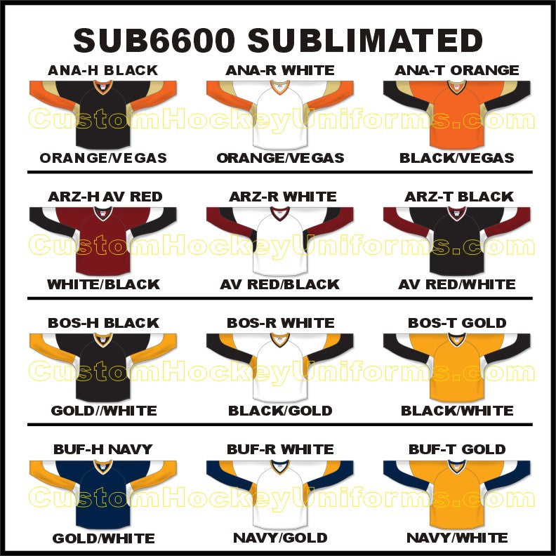 Orange Black Sublimated Custom Blank Team Hockey Jerseys | YoungSpeeds