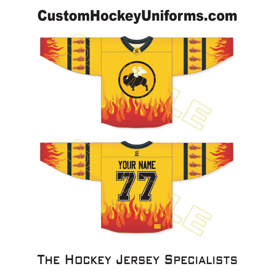 Buffalo Wild Wings Sublimated Hockey Jerseys CustomHockeyUniforms