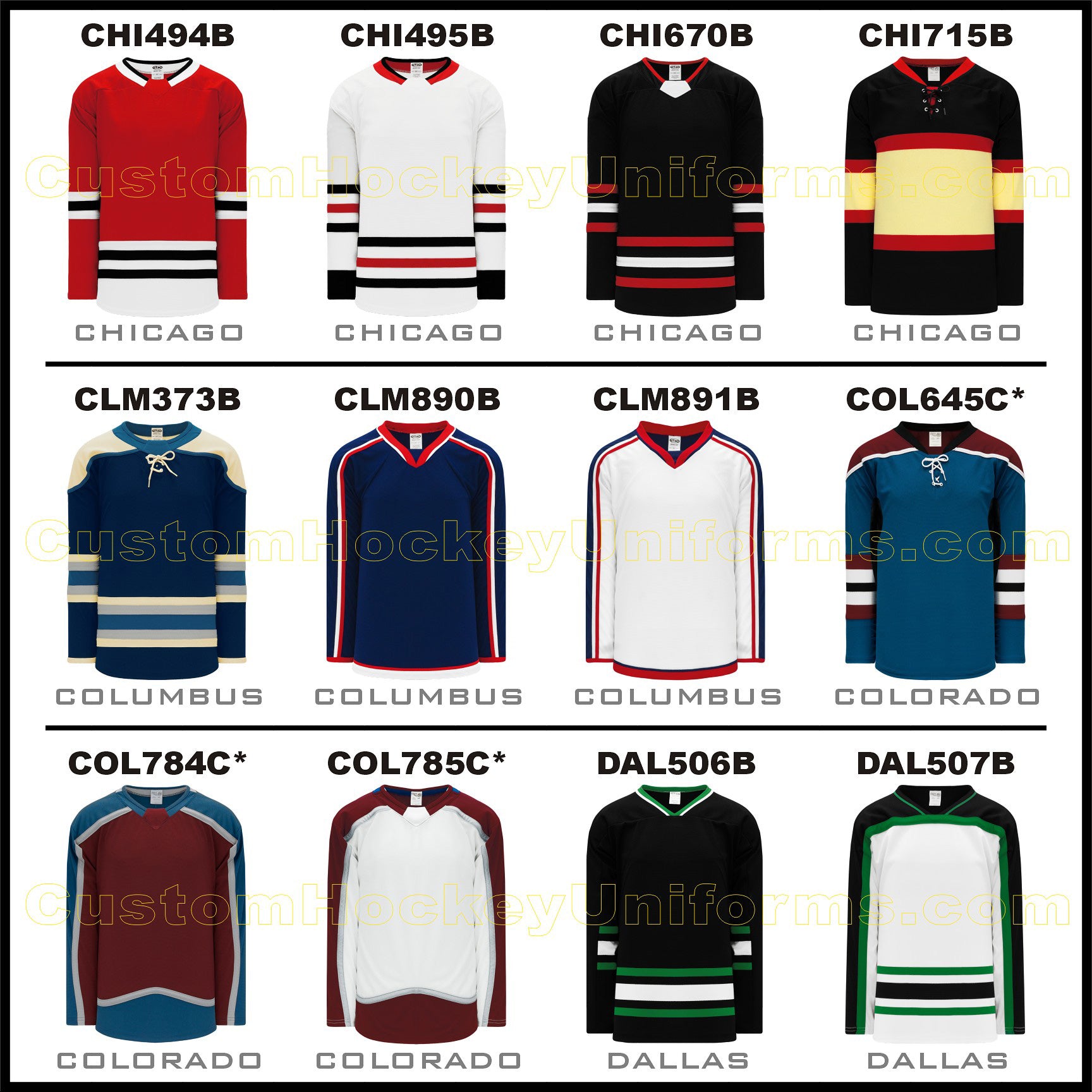 Custom Blank Hockey Jerseys Wholesale for Universities