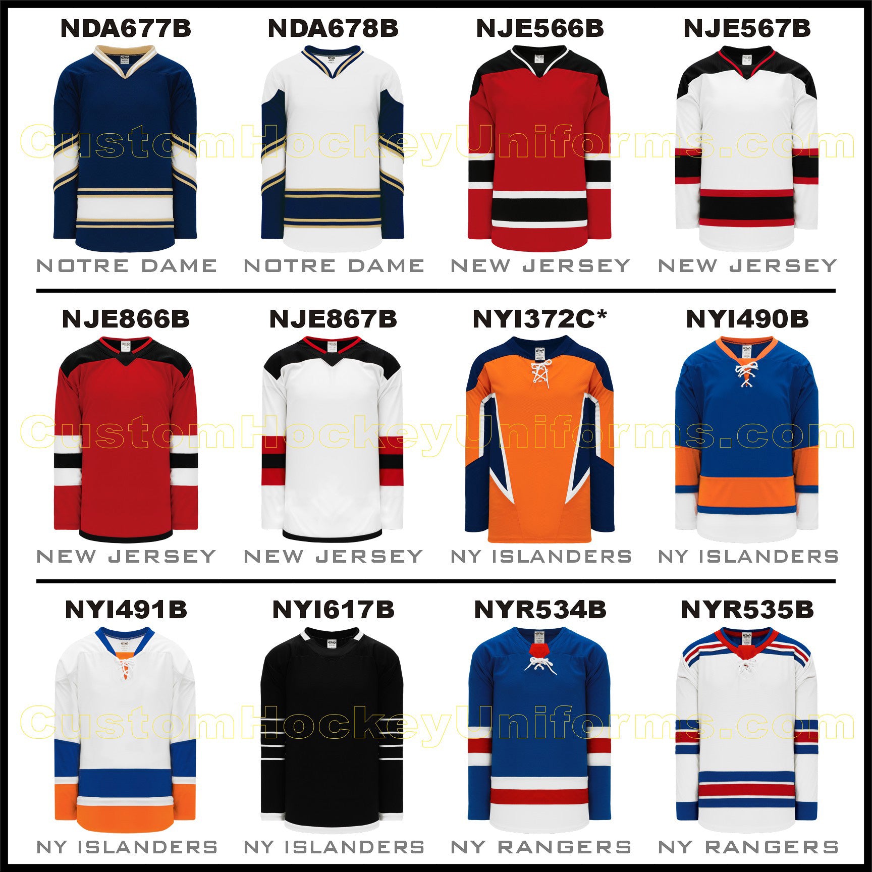 Custom Hockey Jersey– The Collegiate Lineup