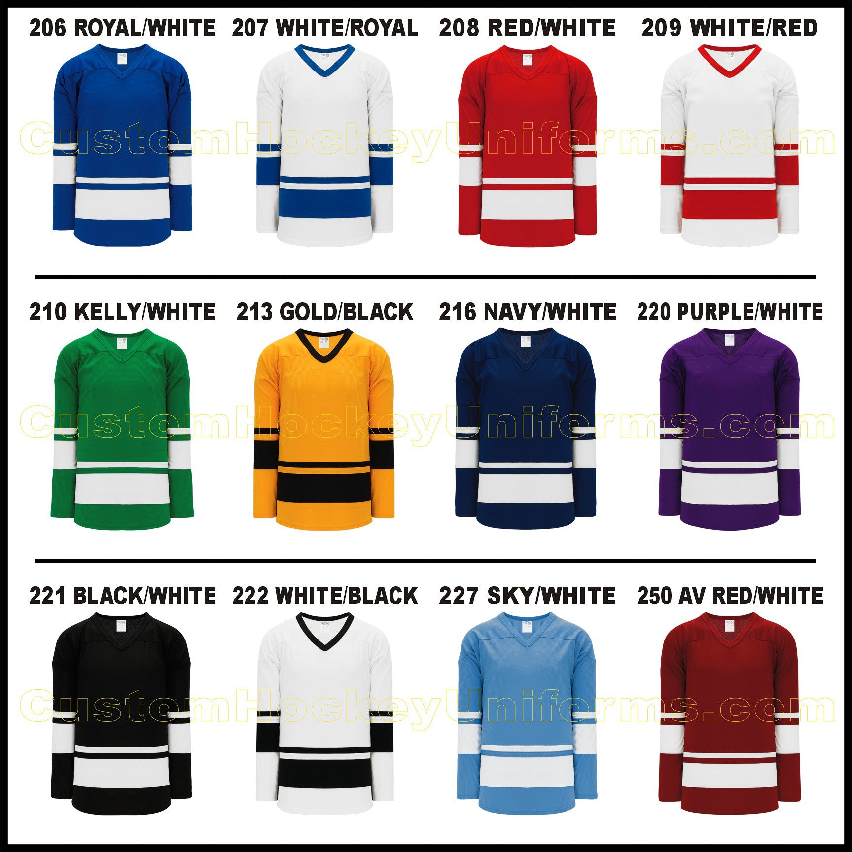 Cool Hockey 2 Pieces Home And Away Hockey Jersey H6400 - Ice