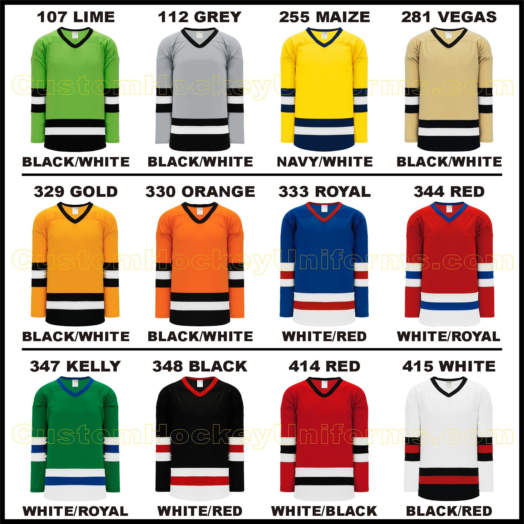 H6500 Custom League Hockey Jerseys
