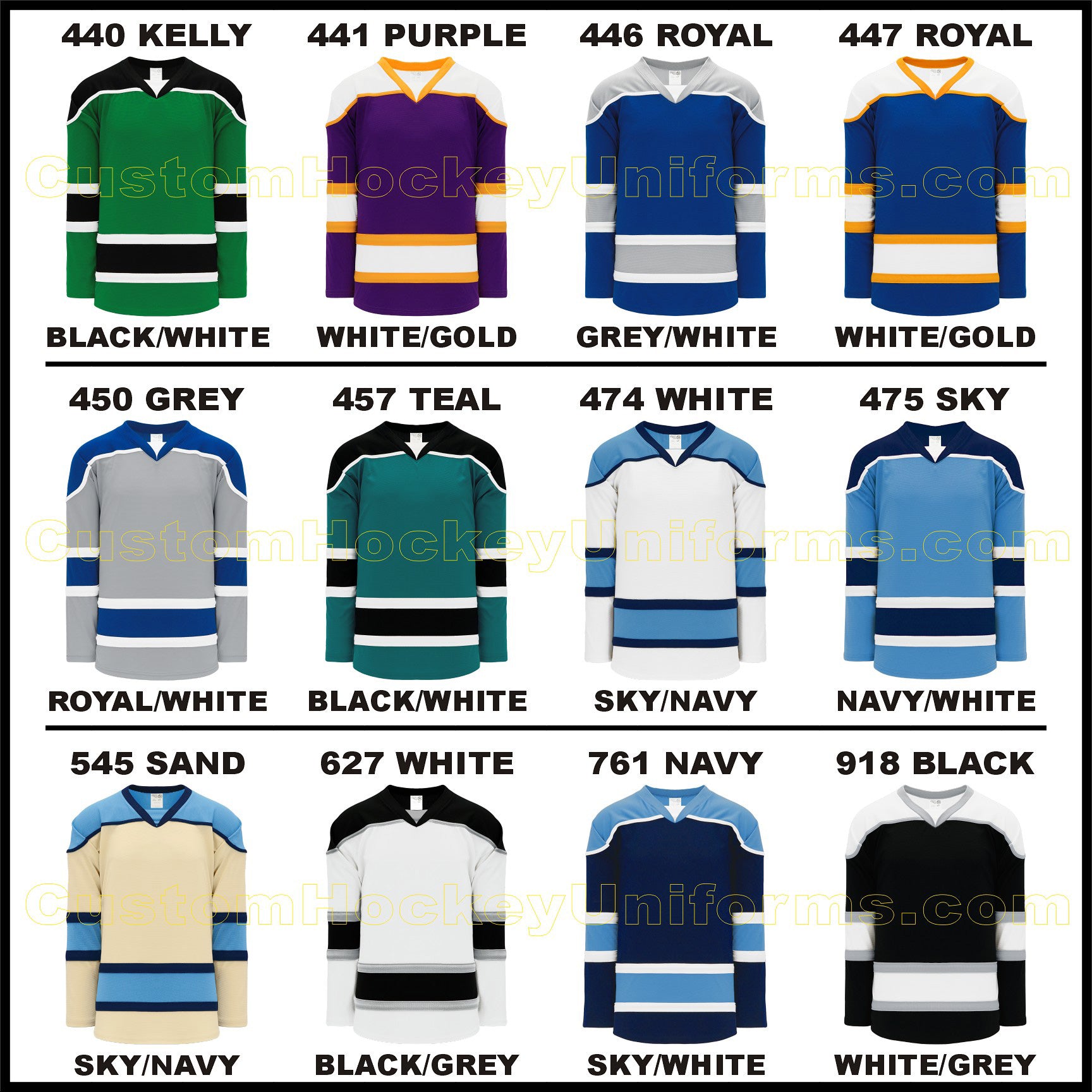 Get A.K. Select Series Hockey Jersey #H7500 Custom Printed or Embroidered