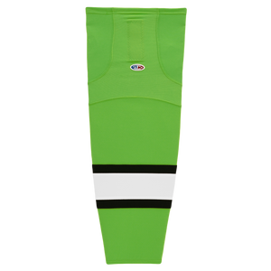 HS2100-107 Lime Green/Black/White Hockey Socks