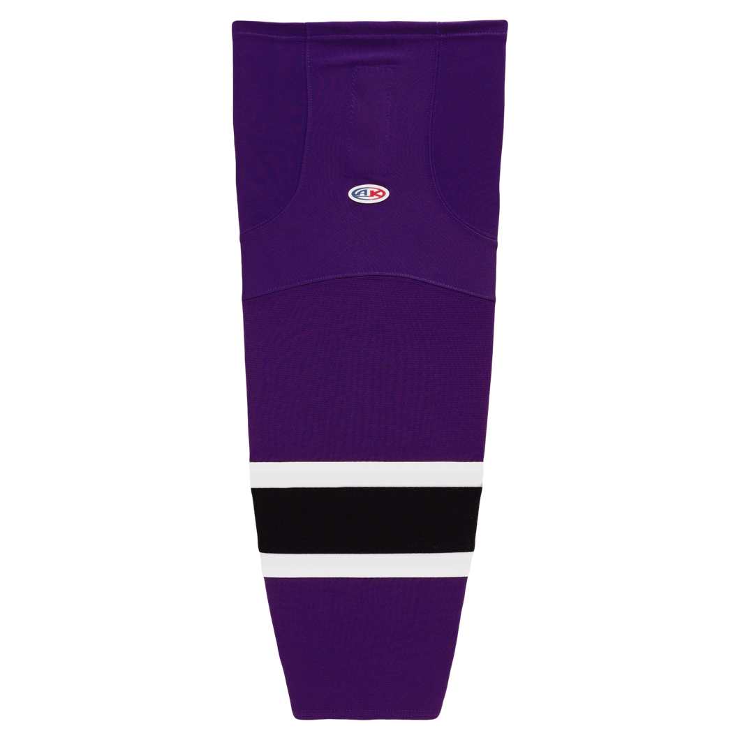 HS2100-438 Purple/Black/White Hockey Socks