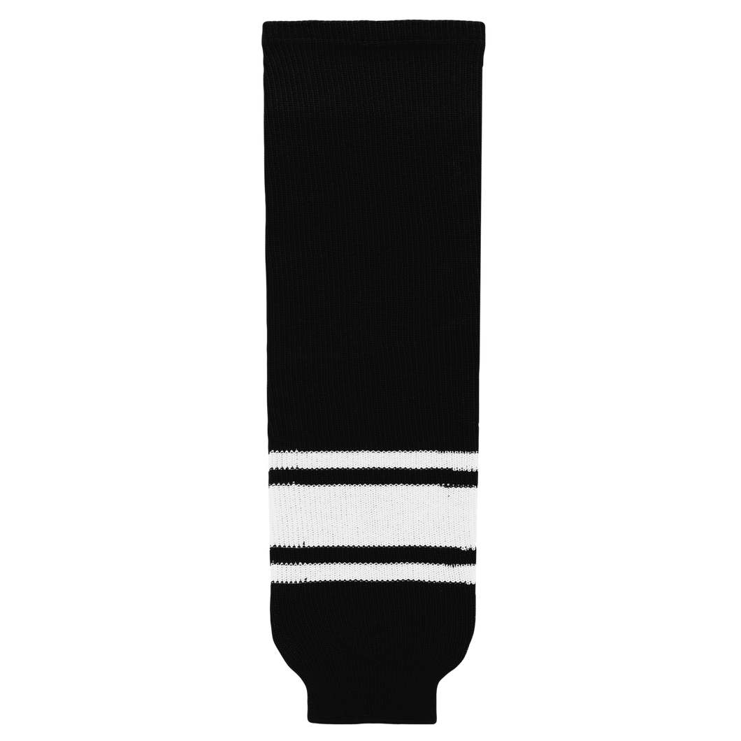 HS630-221 Black/White Hockey Socks