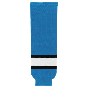 HS630-444 Pro Blue/Black/White Hockey Socks